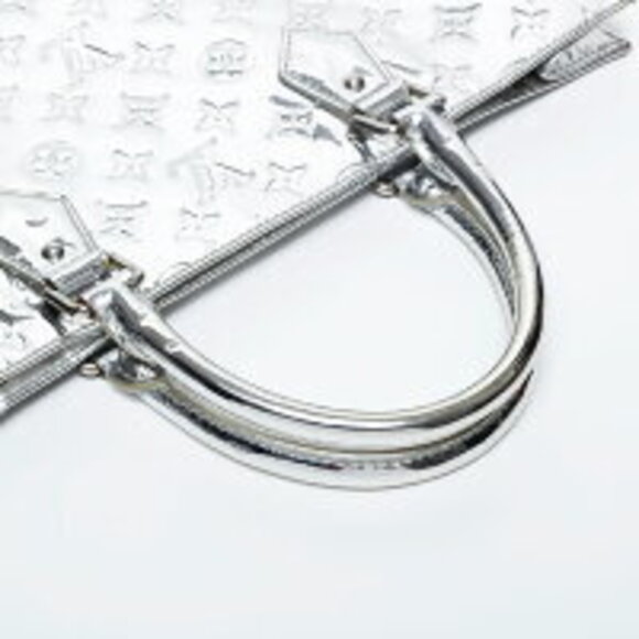 Louis Vuitton Monogram Miroir Sac Plat Tote Bag Silver